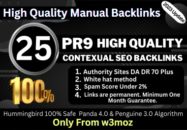 Google SERP Boost-25 Pr9 SEO Manual high Authority Backlinks From DA DR 50+-Get Google 1st Rank