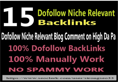 15 niche relevant dofollow high quality blog comments