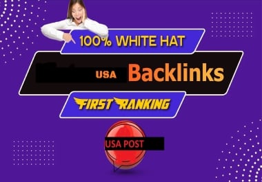 create 200 USA high DA authority backlink white hat link building seo service