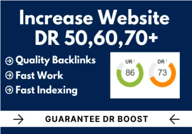 increase ahrefs domain rating dr 70 using high authority SEO backlinks