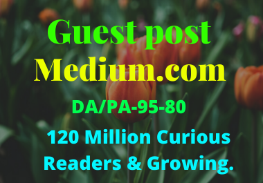Write and publish a guest post on Medium. com