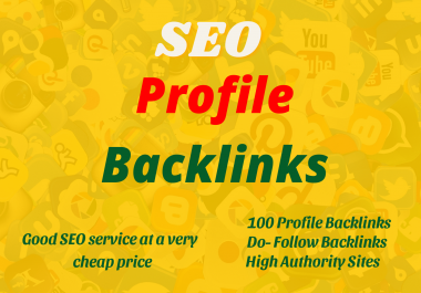 Create 100 high authority social profile backlinks.