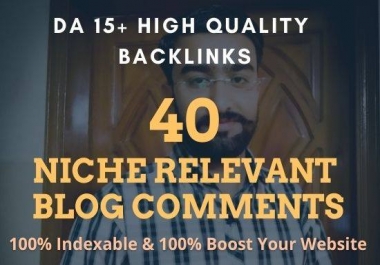 40 Niche Relevant Blog Comments rank your website quickly
