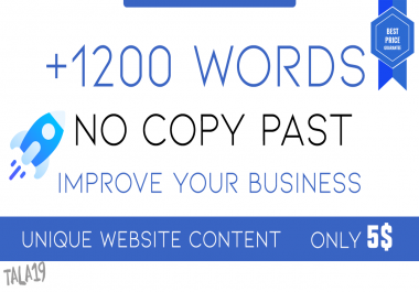 I will write 1200 words blog or SEO articles Unique content NO COPY PAST