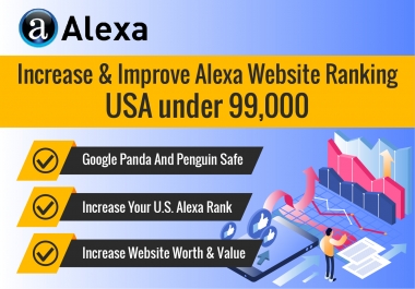 Increase & Improve Alexa Website Ranking - USA under 99,000