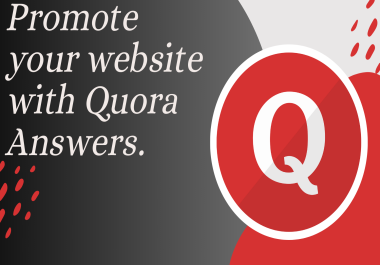 Promote your Website 15 High Quality Quora Answer with Keyword and URL