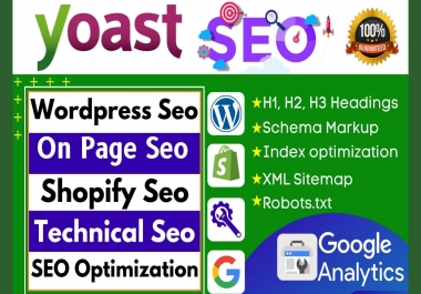 I will do wordpress yoast on page SEO and technical optimization for google 1st ranking