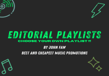 Editorial Playlists Campaign - PICK YOUR OWN PLAYLIST