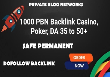 Provide 1000 CASINO/ Poker/ Gambling PBNs Backlinks DA50+ Unique Backlinks