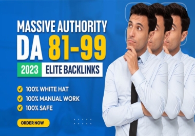 I will increase your website SEO authority with white hat super safe high da 81 - 98 backlinks