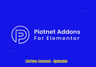 Install lifetime updatable Piotnet addon for elementor Plugin