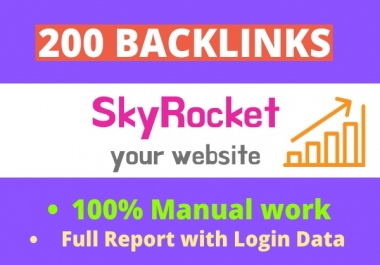 TOP RANKING SEO SERVICE- SkyRocket with 200 High Authority Backlinks Manually