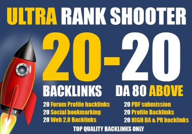 Ultra High Quality DA 70+ set of 120 Backlinks from DA websites