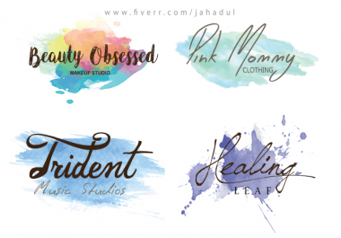 Design a watercolor signature logo