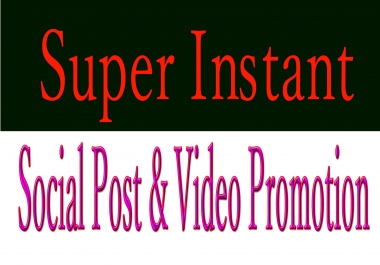 do instant promote organic social post and video fast