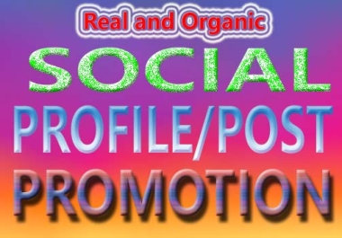 I Will Do Active Social Media Profile & Video Promotion Via Real User 