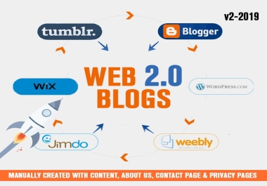 Provide 250 WEB 2.0 Blogs Profile High DA / PA