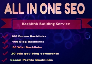 All Mix Package -Social,  Edu gov,  Blog,  Wiki,  Forum Backlinks