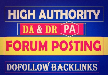 80+ Forum Posting backlinks with Article
