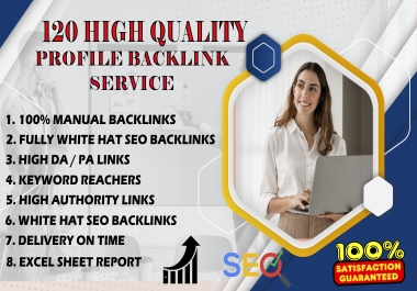I will create 120 high quality do follow profile backlink
