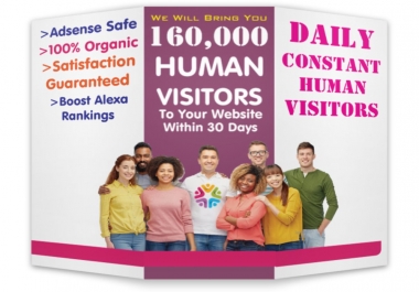 Let Us Drive 160,000 Worldwide Real Human Visitors To Your Website In 30 Days