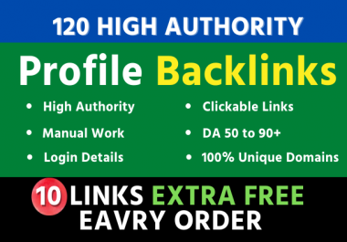 I Will Manually Do 120 Profile Backlinks From Unique HQ Sites