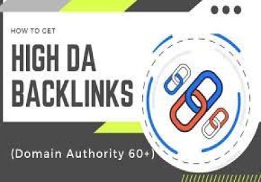I will provide high domain authority 60+ SEO Backlinks