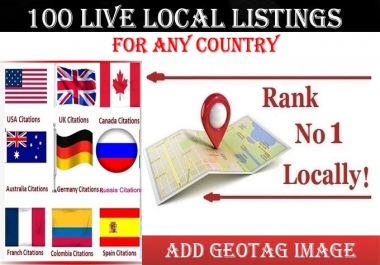 I will do 100 local listings for any country