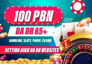 Get 2023 Rocket 100 Unique Domain Sbobet/Togel/Casino/Gambling/Slot/Betting DA DR 65+ PBN backlinks