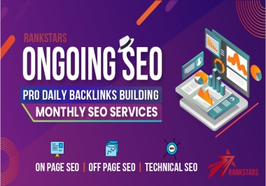 Complete monthly SEO service with SEO Backlinks Manual for top google ranking