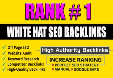 Rank your website on 1st Page SEO Link Building for 5 Keywords