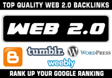 Premium Web2.0 Creation Service Different IP'S Multi Pages Hand Made Unique Content