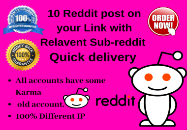 Give 10 Reddit post with link in different reddit groups