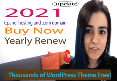 buy .com Domain and 10 GB cPanel web hosting for 1 year - premium wp theme
