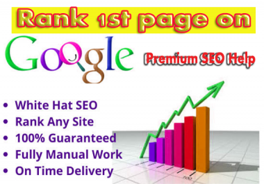Google 1st page - Premium SEO Service for your money making website