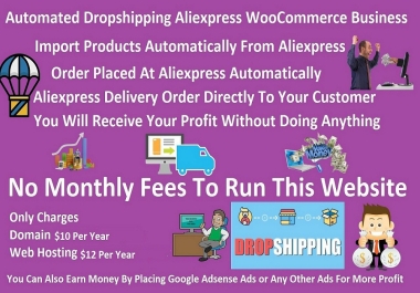 I Will Provide Fully Automated Aliexpress Wordpress Woocommerce Dropshipping Website