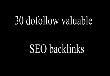I will send 30 dofollow valuable SEO backlinks