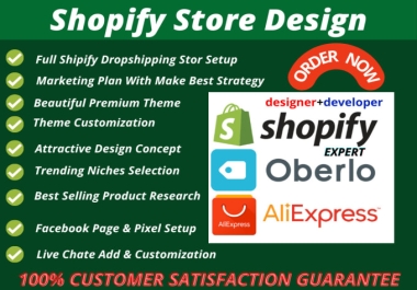 Design Shopify ecommerce and online store