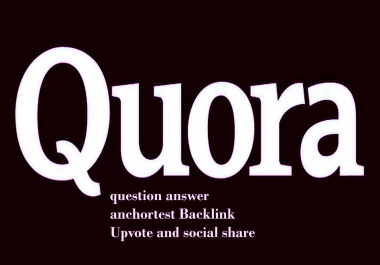 I will provide 50 quora anchortest Backlink