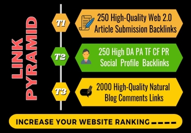 BOOSTER PACKAGE - High Quality Link Pyramid SEO Backlinks To Increase Keyword Ranking
