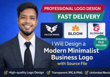 I Will Design a Modern Minimalist Business Logo with Source File