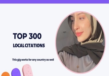 I will provide top 300 USA local citations and directory submission