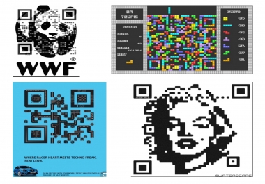 I will create QR codes with or without logo as per customers requirement