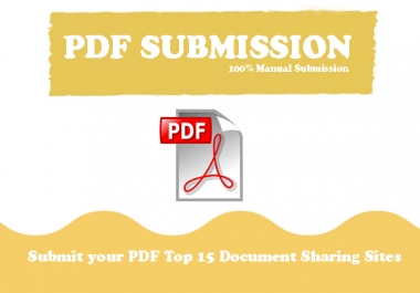Submit a PDF submission to 15 document sharing sites
