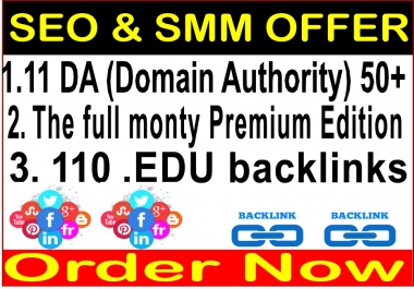 Powerful SEO-11 DA 50+ - 110 edu & The full monty Premium edition