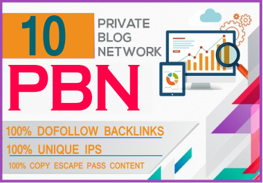 I will do 10 high metrics powerful homepage pbn backlinks
