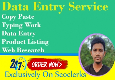 I will do fastest excel data entry,  copy paste job,  typing data entry