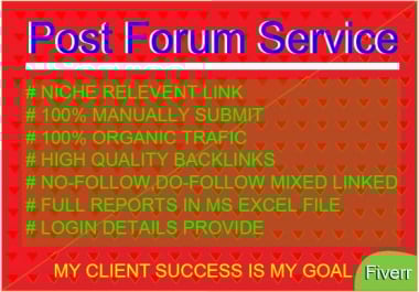 I will HQ 20 Forum Posting SEO Backlink
