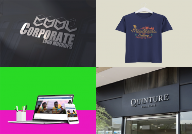 I will create logo mockup,  Webpage mockup and T shirt mockup for your business