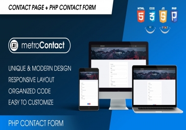 Awesome PHP Contact Form Responsive Template